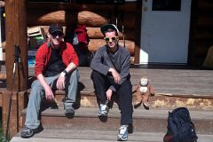 12 Jerome Ryan, Peter Ryan, Dangles Outside Our Naiset Cabin Near Lake Magog At Mount Assiniboine
